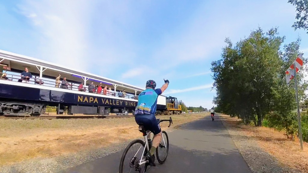 Cyclist and the Napa Valley Wine Trail